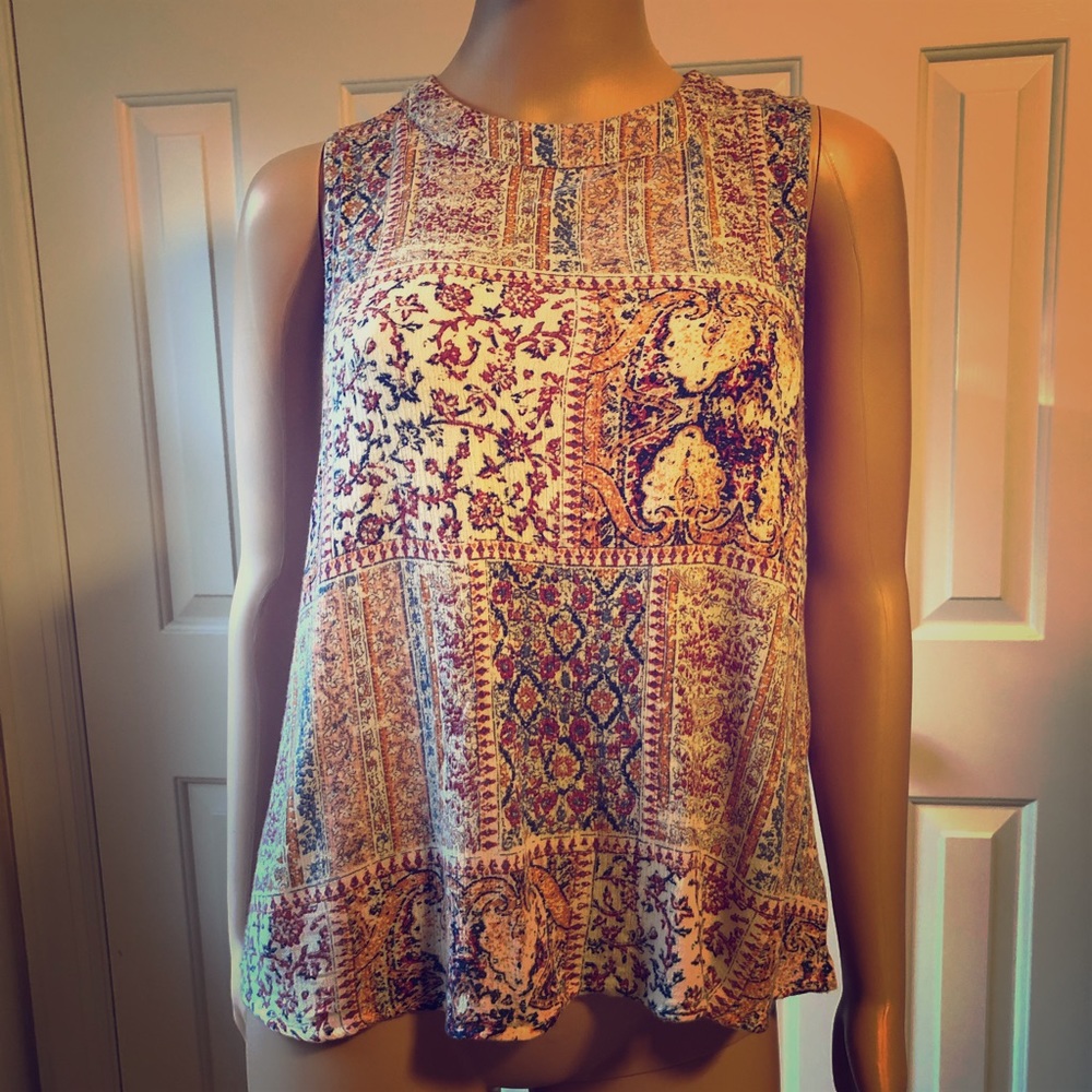 EUC  Anthropologie  Elodie brand Rayon Tank  M